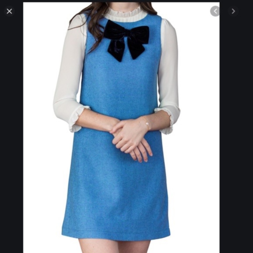 wool bow dress